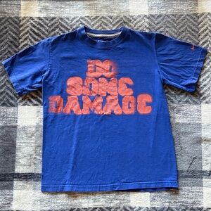 Nike Kids Blue Tee with Orange Graphic